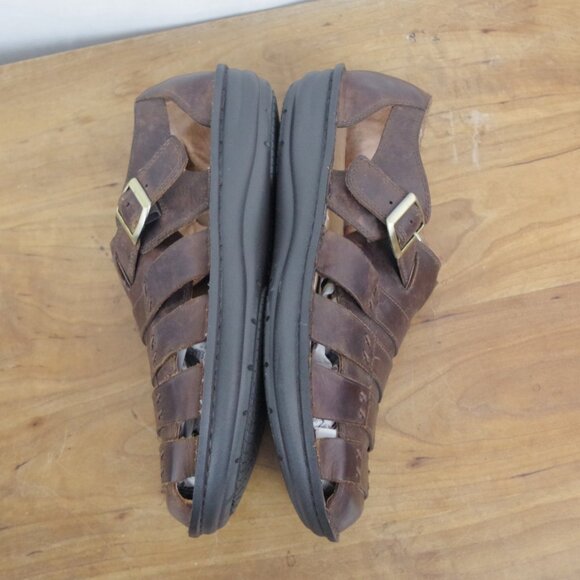 Alegria Men\'s Martinique Brown Leather Comfort Sandals EU 47 main image 4